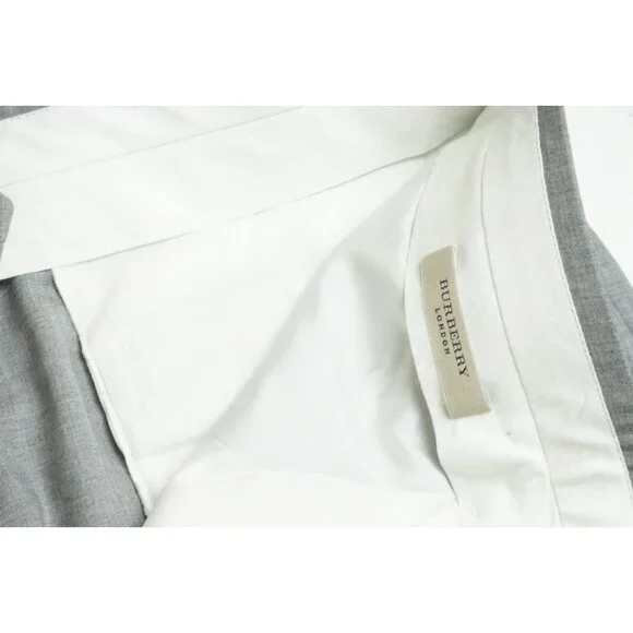 Burberry London Light Gray S120s Wool Mens Pants Trousers Sz 52 EU NEW